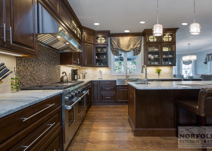 Cherry Kitchen facing sink