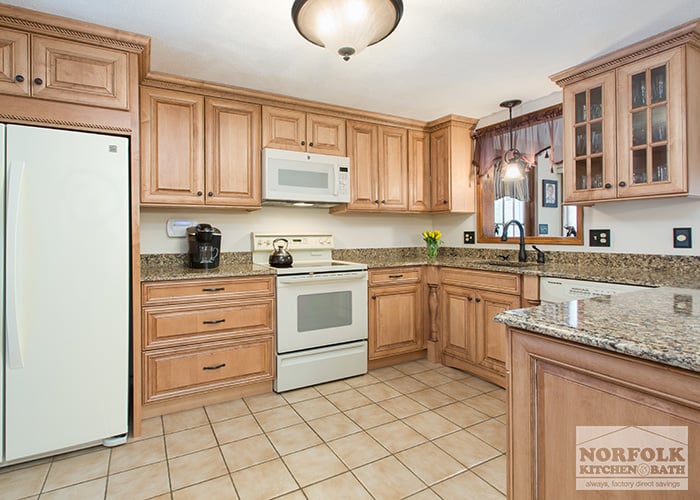 Wood cabinets white appliances hotsell