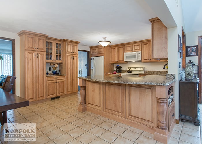 Tewksbury kitchen remodel with Maple cabinets - walnut glaze