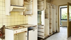 dirty broken disgusting kitchen