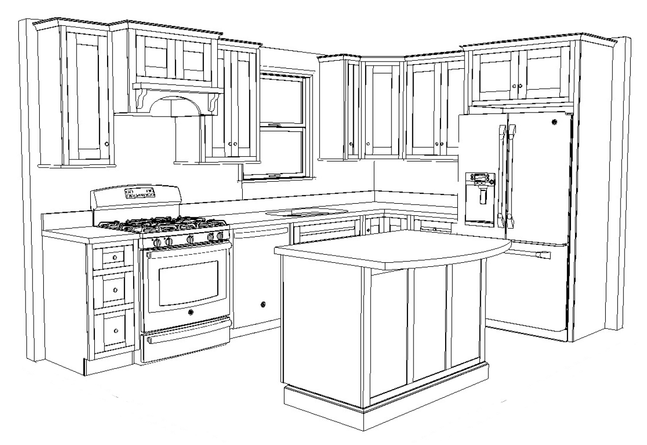 l shaped kitchen design blueprints