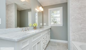 Carrara Marble Bathroom - Burlington, MA