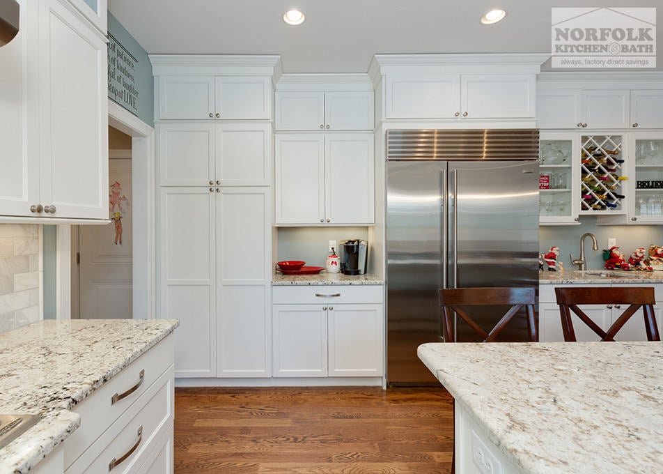 Festive White Kitchen - New Construction | Norfolk Kitchen ...