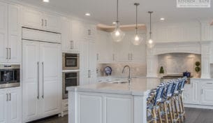 Custom White Kitchen With Quartz - Cohasset, MA