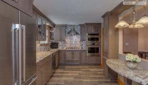 Custom Grey Cherry Kitchen - Norwood, MA