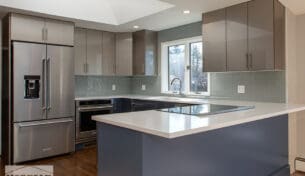 High Gloss, Two-Tone Kitchen - Bedford, NH