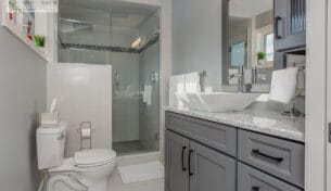 Grey Master Bath Vanity - Hampton Falls, NH