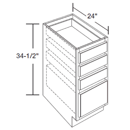 kitchen drawer base cabinet specs