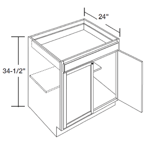 double door and single drawer base kitchen cabinet specs