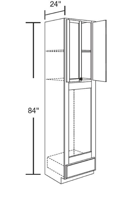 wall oven utility cabinet specs