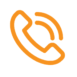 orange telephone icon