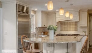 White Kitchen With Brushed Vintage In Chelmsford, MA