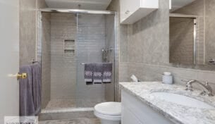 Newton Custom Bath Remodel With Rainfall Shower