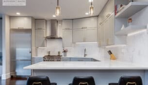 Contemporary Grey Kitchen - South Boston