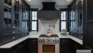 Classic Matte Black Kitchen Remodel in Quincy