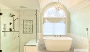 Modern Master Bath Remodel In Bedford, NH