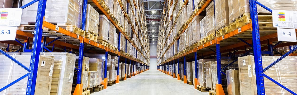 warehouse full of in stock cabinets