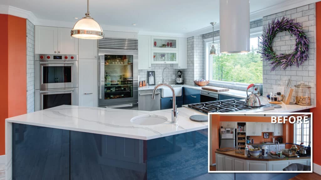 before and after kitchen remodel in Goffstown, NH