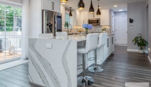 Contemporary White Kitchen - Attleboro, MA