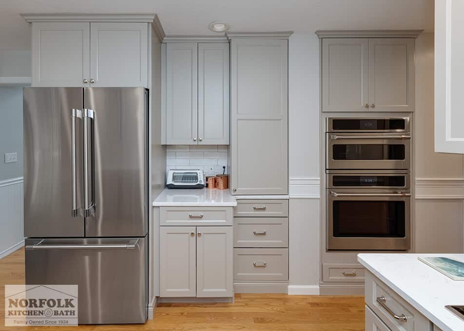 Taupe Kitchen With Peninsula - Ashland, MA - Norfolk Kitchen & Bath