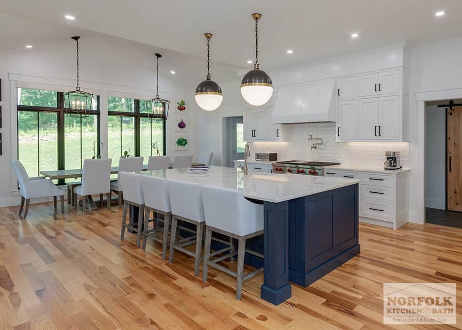 White Kitchen Cabinets Full Set With an Island