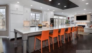 Gray & White Kitchen - Boxford, MA