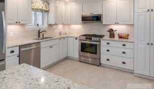 Small White Kitchen - Holliston, MA