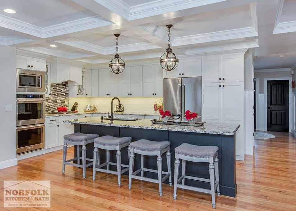 white and black kitchen remodel