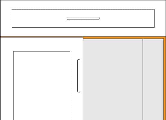 frameless cabinet construction drawing