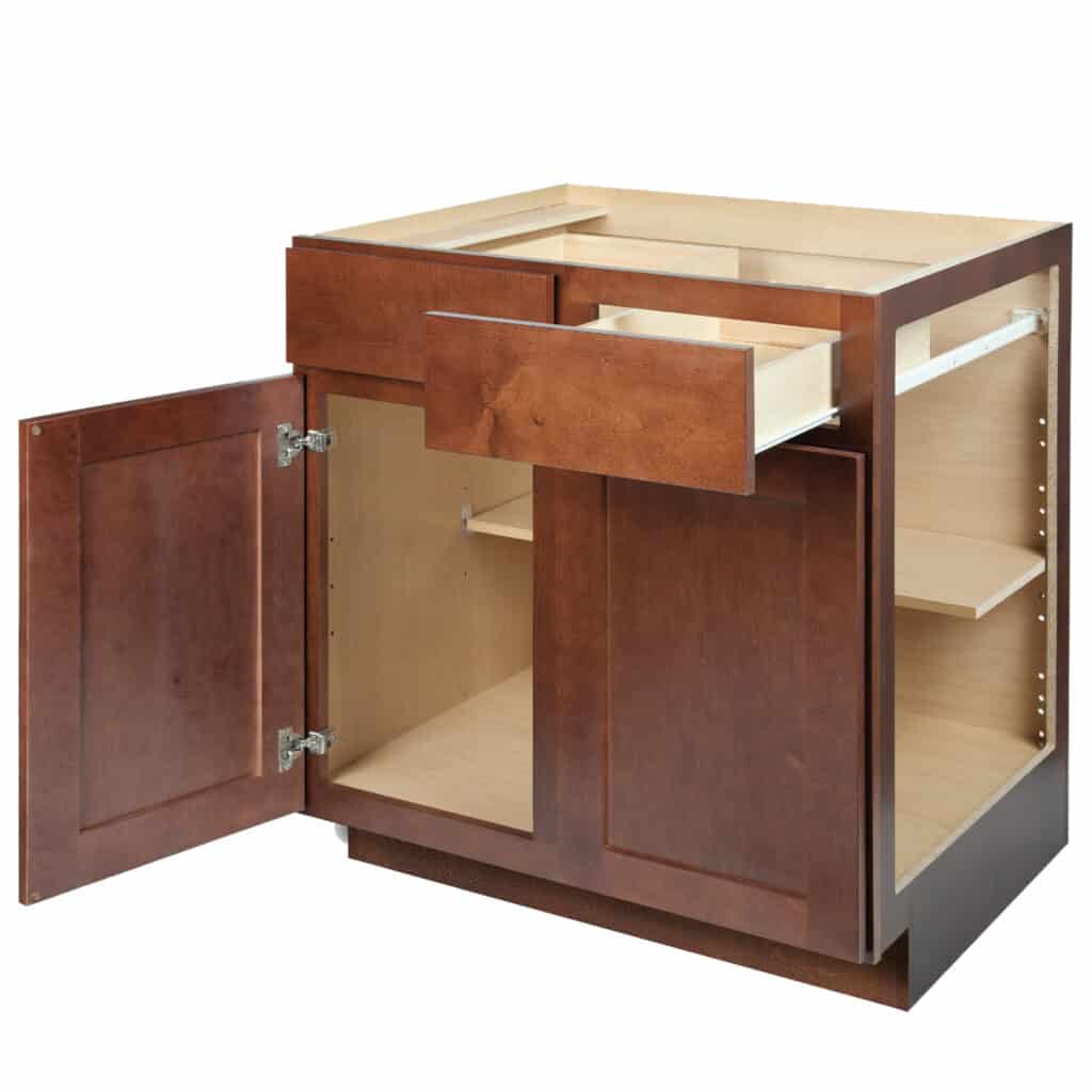 custom wood builder grade cabinet