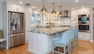 Transitional White Kitchen With Granite - Milton, MA