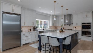 Transitional Two Tone Kitchen Design - Wrentham, MA