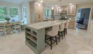 White Shaker Kitchen With Gold Accents - Goffstown, NH - Norfolk