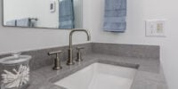 Blue & Gray Master Bathroom - Holliston, MA