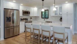 Shaker White Kitchen With Quartz - Franklin, MA