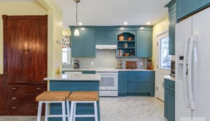 Charming Blue Kitchen - Manchester, NH