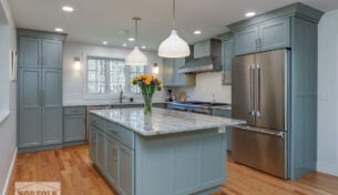 Green Shaker Kitchen - Epping, NH