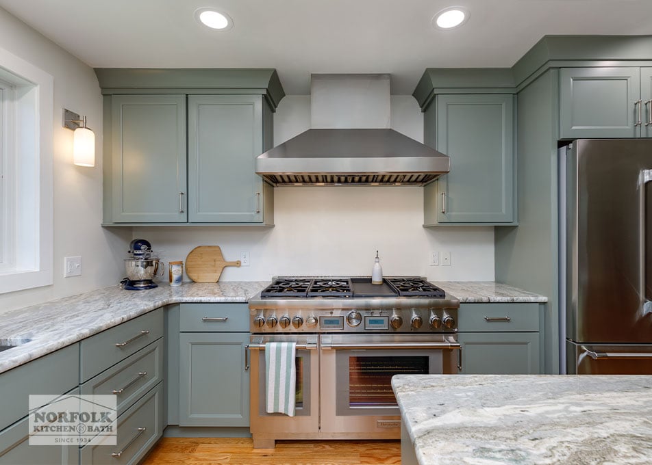 Green Shaker Kitchen Cabinet - Epping, NH