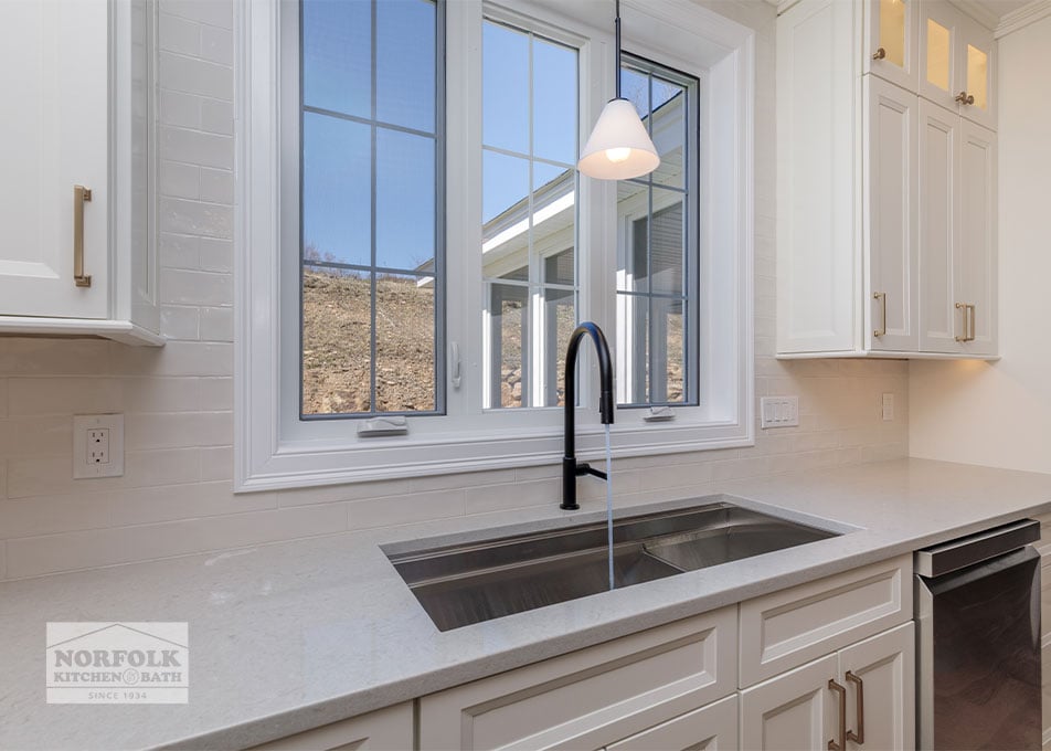Sleek White Kitchen - Bedford, NH