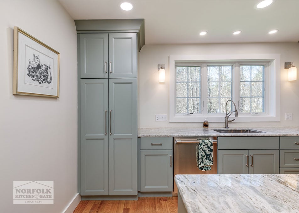 Green Shaker Kitchen Cabinet - Epping, NH