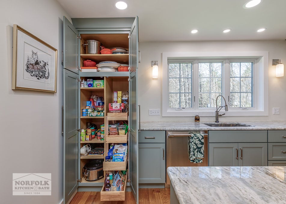 Green Shaker Kitchen Cabinet - Epping, NH