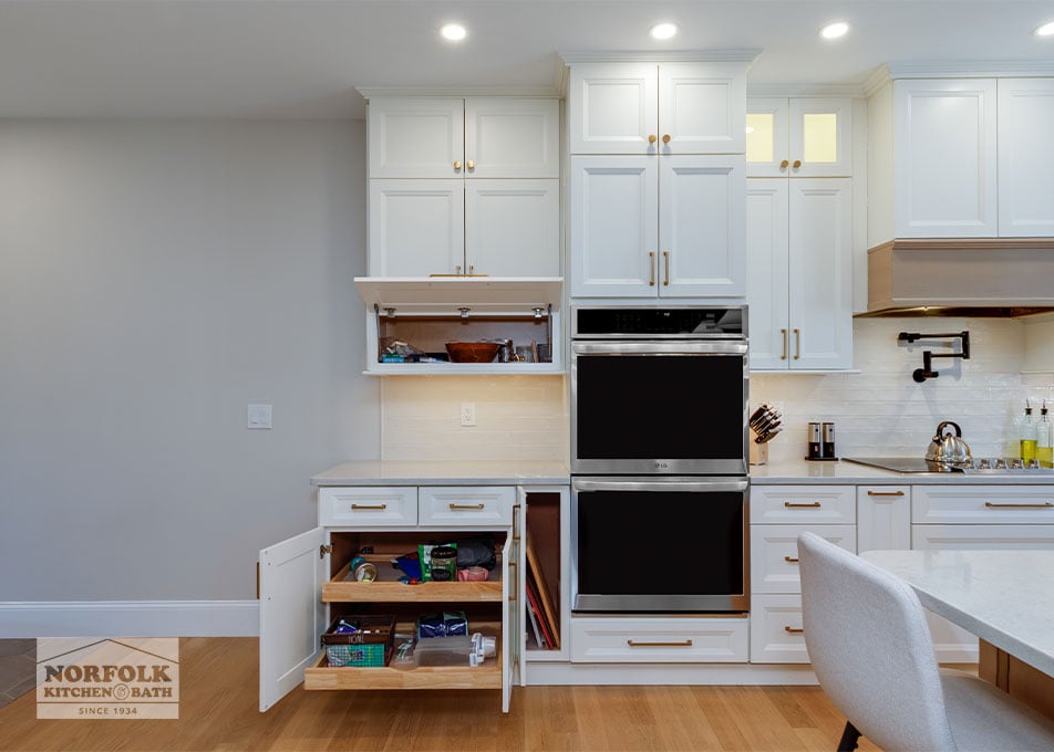 Sleek White Kitchen - Bedford, NH