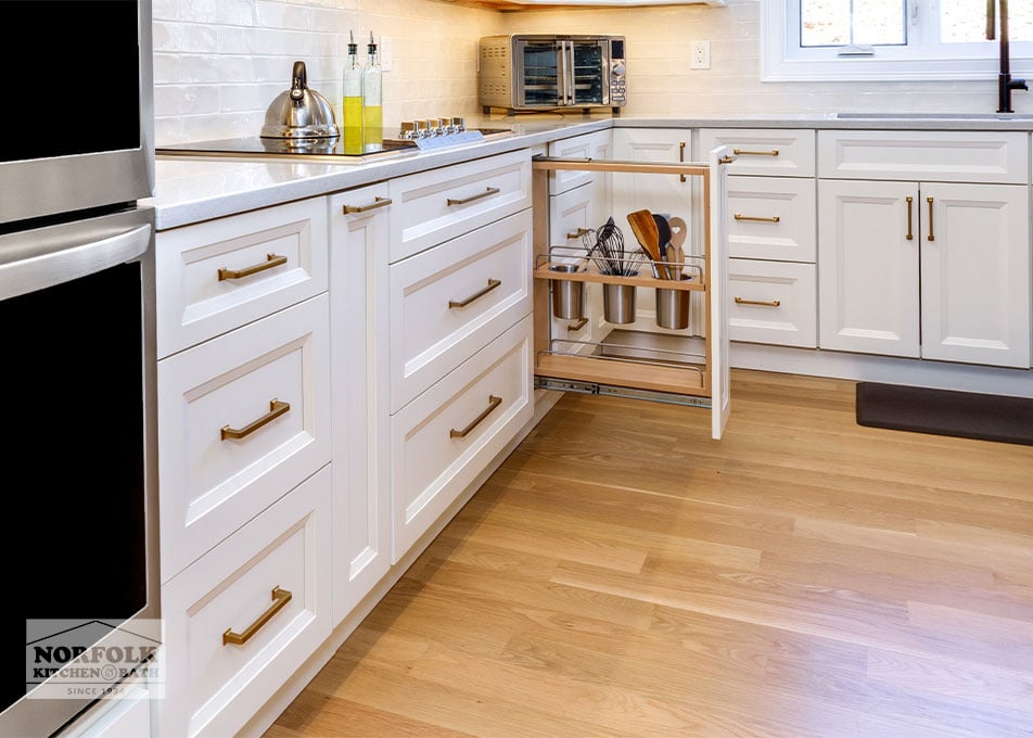 Sleek White Kitchen - Bedford, NH