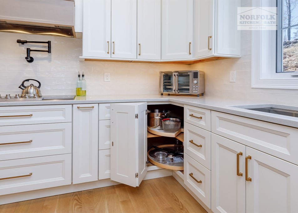 Sleek White Kitchen - Bedford, NH