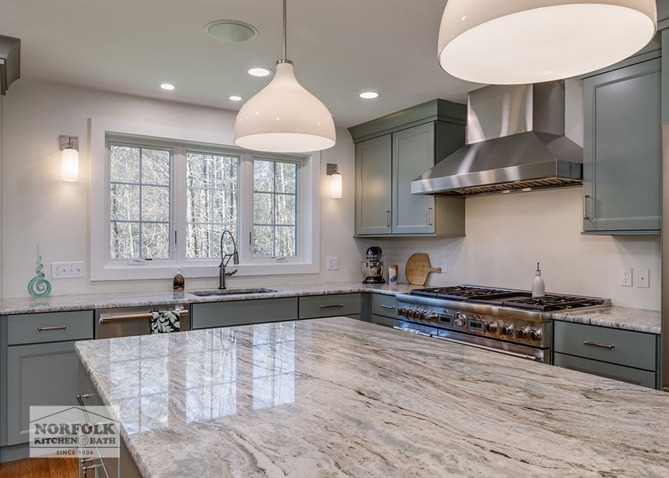 Green Shaker Kitchen Cabinet - Epping, NH