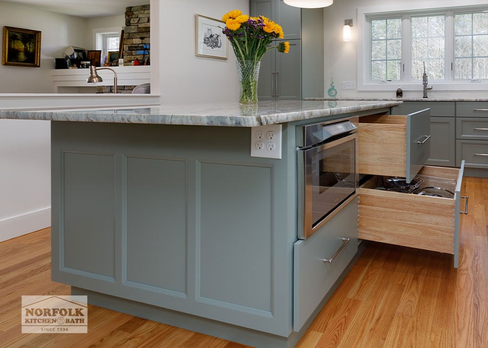 Green Shaker Kitchen Cabinet - Epping, NH