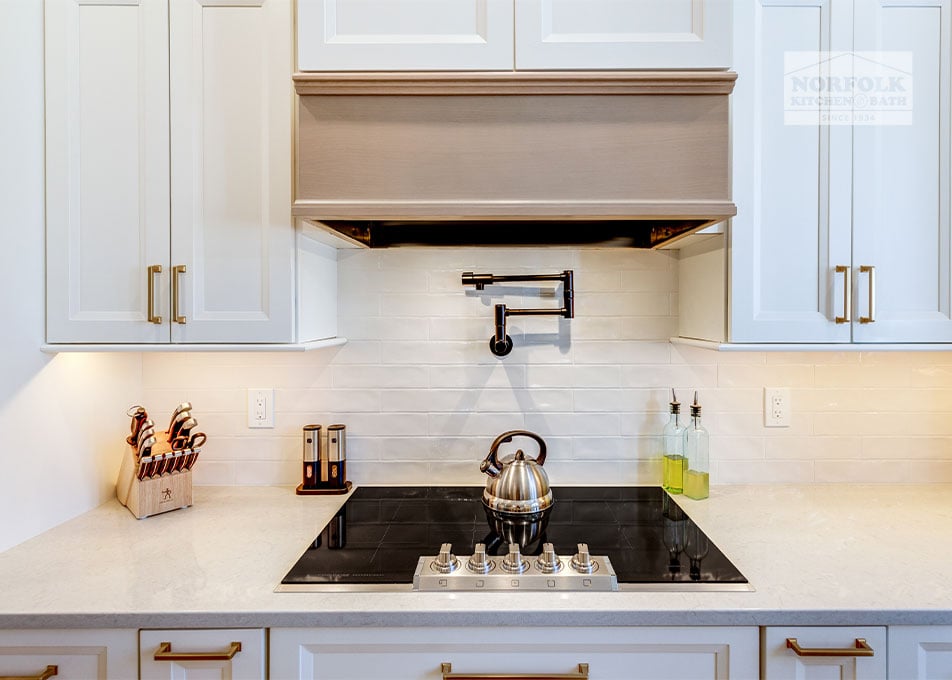 Sleek White Kitchen - Bedford, NH