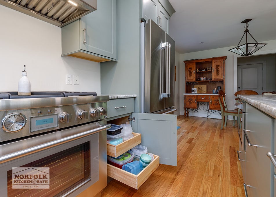 Green Shaker Kitchen Cabinet - Epping, NH