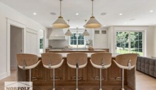 White Oak Farmhouse Kitchen - Dover, MA